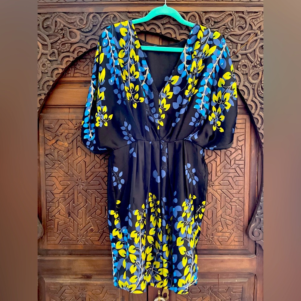 Mod leaves kimono mini dress